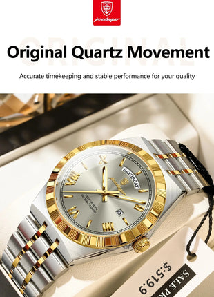 POEDAGAR Classic Lux® – Men’s Stainless Steel Watch POEDAGAR Watch Store