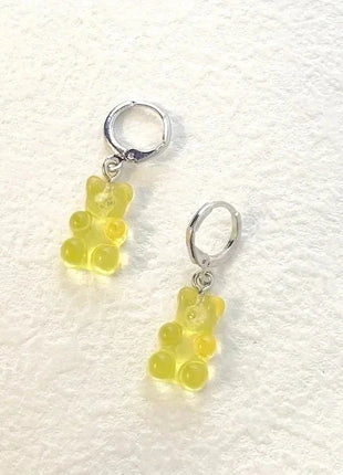 Cartoon Bear Pendant Zircon Earrings Niche Design All-Match Earrings Graceful and Fashionable Wholesale and Retail Shop1100214136 Store