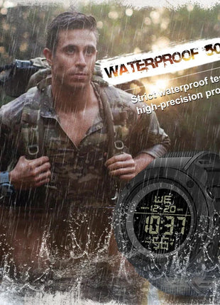NORTH EDGE Men's Digital Watch Military World Time Alarm 50M Waterproof Sport Stone's Store