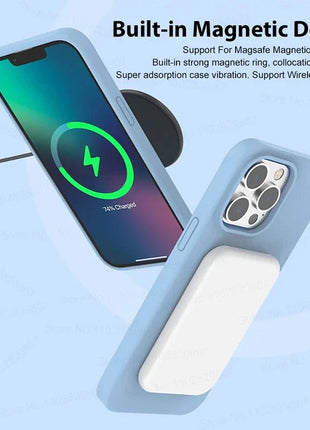 For Magsafe Original Magnetic Cases For iPhone 15 14 13 12 11 Pro Max Plus Wireless Charge Case Liquid Silicone Cover Accessory GRATUIT 3C Accessories Store
