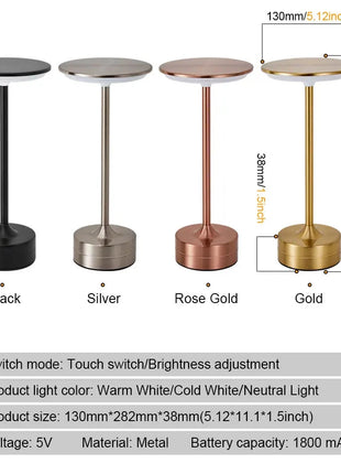 مصباح ليلي قابل لإعادة الشحن محمول يعمل باللمس Stone's Store