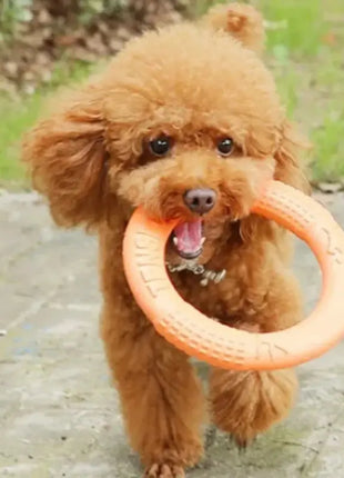 1pc Orange Dog Toys Pet Flying Disk Training Ring Puller EVA Interactive Training Ring Puller Resistant for Dogs Dropshipman