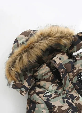 2025 Winter Children Warm Clothing Boys Down Jacket Baby Polyester Fiber Hooded Coat Thicken Outerwear Kids Solid Color Parka Shop1103725985 Store