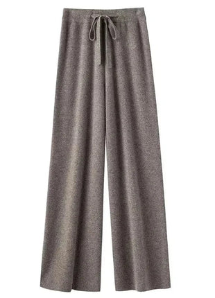 Bxoxo Autumn Casual Wide Leg Pants for Women High Waist Drawstring Soft Warm All Match Pants Korean Solid Simple Straight Trousers New Suli Store