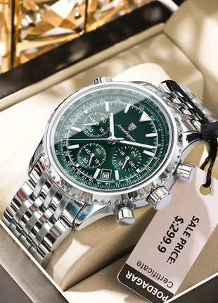 POEDAGAR Luxury Military Watch for Men Waterproof Luminous Date Chronograph Man Watch Sport Quartz Stainless Steel Men's Watches POEDAGAR Brand Watches Store