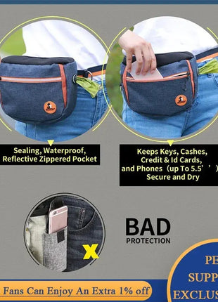 Portable Dog Training Waist Bag Hands Free Snack Reward Bag Large Capacity Outdoor Puppy Treat Pouch Fanny Pack Pets Acessorios Dropshipman