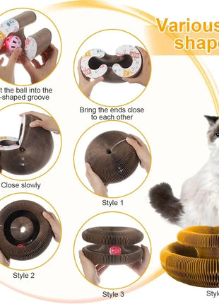 Cat Accordion Cat Toy Cat Toy Ball Scratch Pad Magic Organ Cat Scratching Board Cat Scratcher DAICHANG You Home Official Store