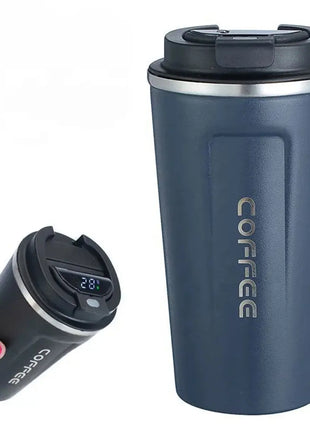 Stainless Steel Smart Coffee Tumbler Thermos Cup with Intelligent Temperature Display Portable Travel Mug 380ml 510ml Febwind-Baking-Official Store