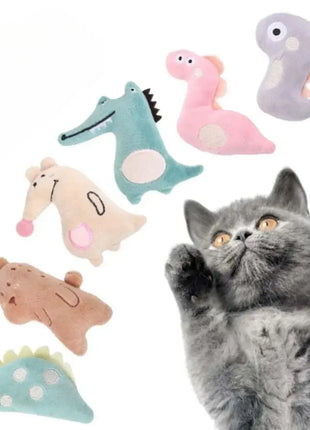 Pet Molar Bite toy Cartoon Stuffed Animal Cute Plush Cat Chew Toy Interactive Pets Toys For Cat YimoPet Store