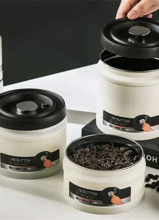 Stainless Steel Vacuum Sealed Coffee Canister – Airtight Food Storage Stone's Store
