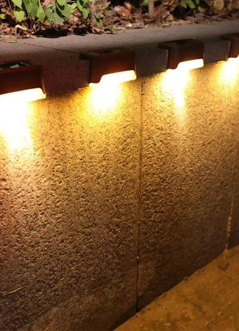 Solar LED Stair Lights – Waterproof Outdoor Step & Pathway Lighting XIWANGFIRE Lamp Store