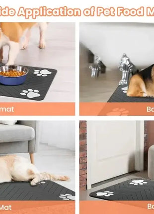 Absorbent Pet Feeding Mat S/M/L – Waterproof Placemat for Dogs & Cats, Quick-Dry Food & Water Bowl Mat with Non-Slip Rubber Backing Shop1104797378 Store