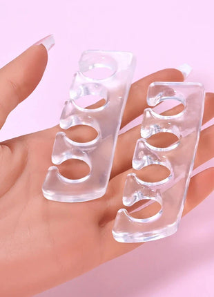 2pcs (1pair)Soft Silicone Finger Toe Separator Soft-Silicon 5 Colors Flexible  Finger Toe Spacers for Nail Polish Pedicure Tools nailartSupply Store