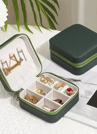 أحدث صندوق منظم المجوهرات، للسفر صندوق جلد، اكسسوارات الشعر E-Life Store