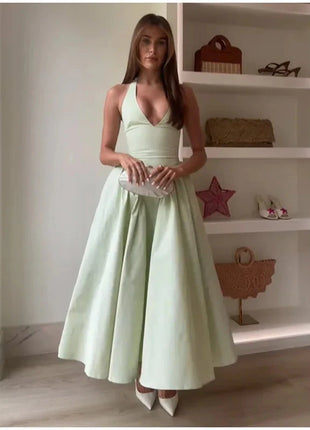 Fashion Solid Long Denim Vestidos Women Sleeveless OffShoulder Lace Up Backless Square Neck Jeans Dresses 2025 Chic Street Wear PfotenSpaß