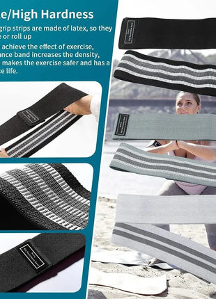Anti-Slip Resistance Hip Booty Bands Squat Glute Workout Non-slip Trainer Thick Stretch Fitness Strips Loops Yoga Equipment Stone's Store