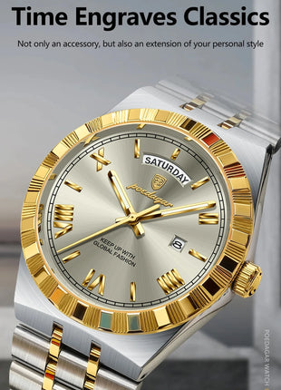 POEDAGAR Classic Lux® – Men’s Stainless Steel Watch POEDAGAR Watch Store