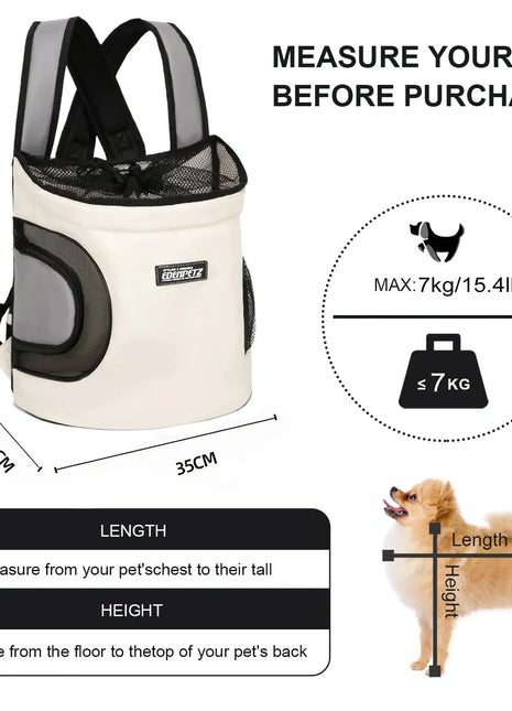 New!Pet Cat Dog Chest Backpack,Puppy Kitten TraveFront Carrying Tote Bag,Breathable Portable Pet Backpack Dropshipman