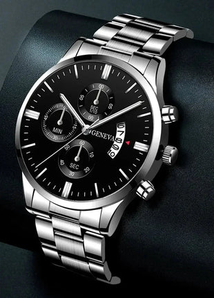 Fashion Men's Watch Luxury Silver Stainless Steel Men Watches Store