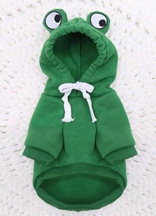 1PC Cute Frog Pet Sweater for Small and Medium Dogs - Green Dog Hoodie with Fun Design - Keep Your Pup Cozy and Stylish Dropshipman