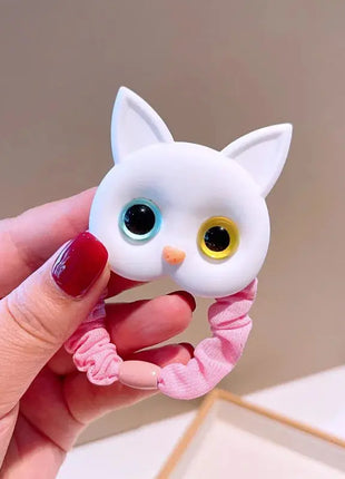 2023 New Women Cute Cat Rubber Bands Elastic Hair Bands Korean Headwear Children For Girls Lovely Hair Accessories Ornaments SYTZ Hair Accessories Store