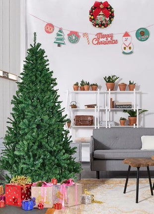 Christmas Tree with Metal Stand Artificial PVC Xmas Tree Home Party New Year Navidad Decorations 90/120/150/180/210/240cm