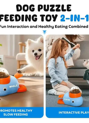 Dog Cat Treats Dispenser Toy Anti-Slip Slow Puzzle Interactive Treat Dispenser Automatic Feeder Toys for Pet Training Supplies Dropshipman