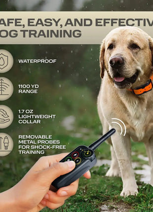 1000m Electric Dog Training Collar Remote Control Waterproof training dogs collars For All Size Shock Vibration Sound Dropshipman