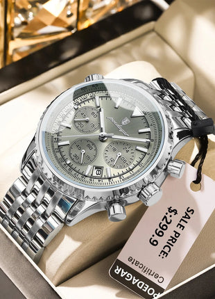 POEDAGAR Luxury Military Watch for Men Waterproof Luminous Date Chronograph Man Watch Sport Quartz Stainless Steel Men's Watches POEDAGAR Brand Watches Store