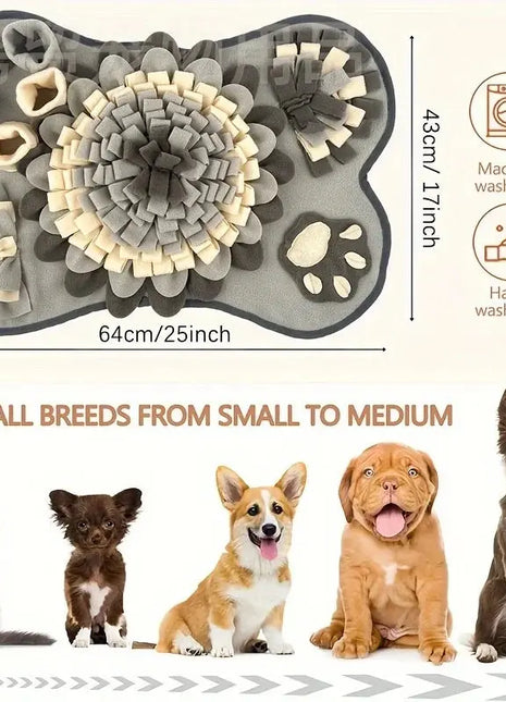 Pet Sniffing Mat For Dogs, Interactive Durable Dog Slow Feeding Pad Training Mat For Foraging Skills And Slow Eating Dropshipman