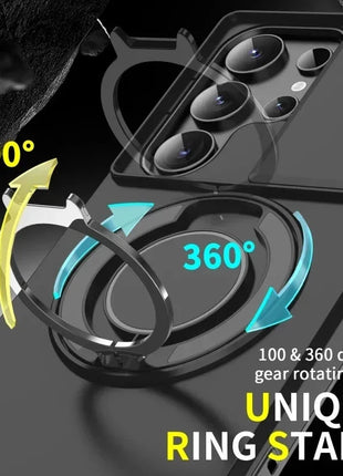 Case For Samsung Galaxy S25 S24 S23 S22 S21 Ultra Plus S24FE S23FE Slide Camera Protect Magnetic holder Armor Shockproof Cover XinYUyue Cases Store