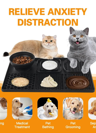 Silicone dog licking pad, slow feeder with suction cup for food and water without BPA Dropshipman