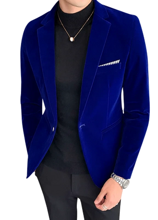 Spring Velvet Men's Wedding Blazer - Fashion Casual Suit Shop1102840275 Store