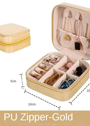 أحدث صندوق منظم المجوهرات، للسفر صندوق جلد، اكسسوارات الشعر E-Life Store