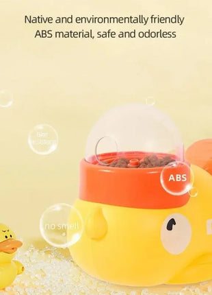 Dog Puzzle Feeder Interactive Pet Food Treat Dispenser Cartoon Duck Design Anti-slip Pet Automatic Feeder Toys for Dog Training Dropshipman