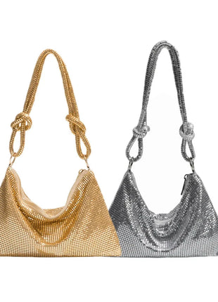 Handle Soft Sequins Evening Clutch Bag For Women Shiny Dinner Party Wedding Purses Handbag Designer Female Underarm Shoulder Bag Luxury Evening Bag Store