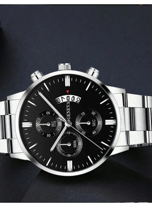 Fashion Men's Watch Luxury Silver Stainless Steel Men Watches Store