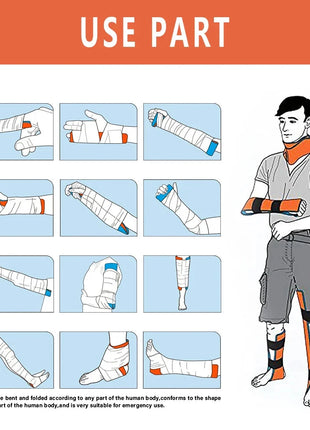 CARBOU First Aid Universal Aluminum Splint Roll CARBOU First Aid Official Store