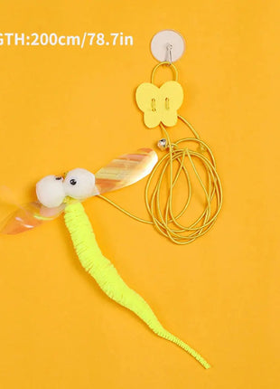 1PC Cat Hanging Cat Toy Hanging Door Elastic Rope Cat Stick Feather Pet Supplies For Cats And Dogs Dropshipman