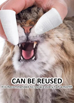 12/2pc Pet Two-finger Brushing Finger Cots Remove Tartar Cochlear Clean for Cat Dog Toothbrush Oral Care Finger Cover Pet Care Dropshipman