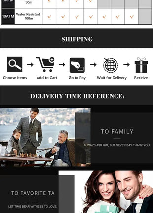 POEDAGAR Classic Lux® – Men’s Stainless Steel Watch POEDAGAR Watch Store