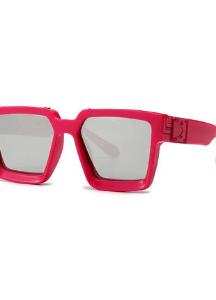 SHAUNA Retro Square Sunglasses 😎 UV400 Candy Colors & Silver Mirror SHAUNA Official Store
