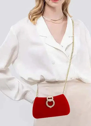 Red Moon Clutch Bags Design Women Clutches Diamonds Golden Velvet Evening Bags Party Wedding Handbags Purse Shoulder Bags YUECIMIE Official Store