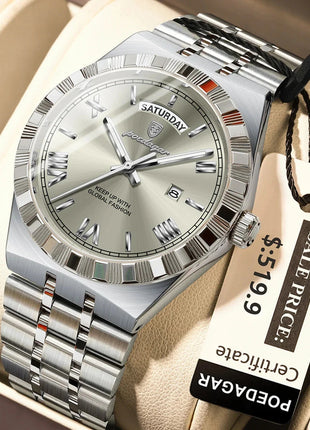 POEDAGAR Classic Lux® – Men’s Stainless Steel Watch POEDAGAR Watch Store