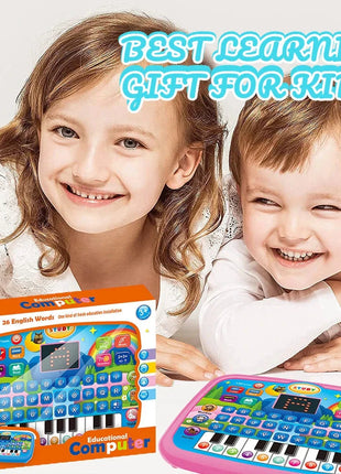 Kids’ Education Tablet Toy, Age 3+ Literacy Math Music Learning, Doubles as Electronic Keyboard, Birthday Christmas Gift TOYMAX Store