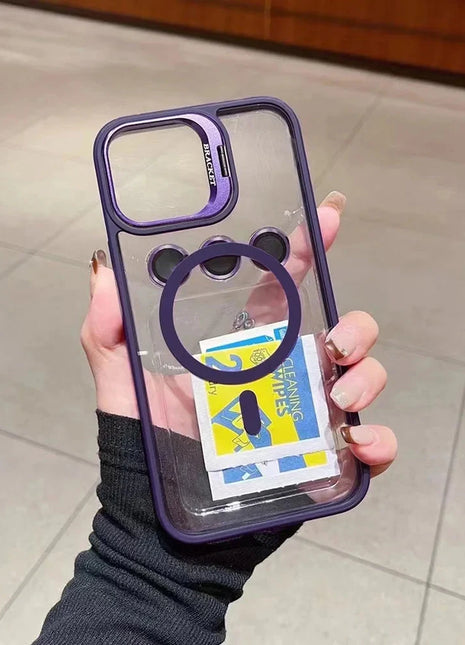 Luxury Magnetic Shockproof Phone Case For iPhone 16 17 15 14 13 12 11 Pro Max Funda For Magsafe Stand Glass Lens Protector Cover TAOYUNXI 3C Products Store