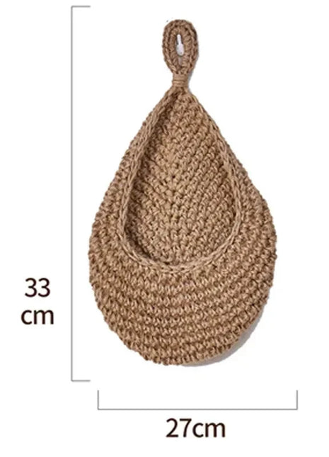 Jute Wall Storage Baskets | Handwoven Produce Organizers Love Full Home Store