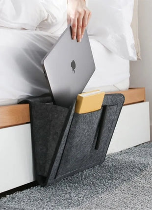 Storage Hang Bag Felt Dormitory Bed Sofa Bedroom Carpet Store Content For CD Magazines, Stationery Pad Mobile Phones Sundries