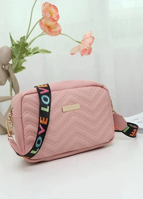 LOVE Embroidered Crossbody Bag Stone's Store