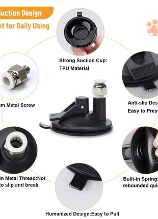 Cats Toys Feathers Wand Interactive Toy Kitten Toys with Super Suction Cup Detachable 2 PCS Feather Replacements Cat Accesorios Dropshipman